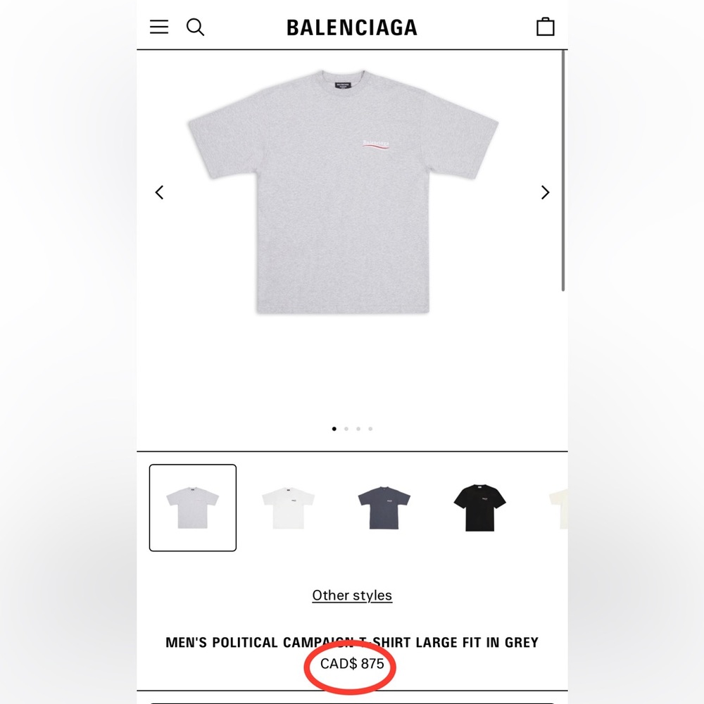BALENCIAGA Small Fit Embrodied Logo T-Shirt. - Picture 2 of 9